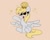 Size: 4096x3307 | Tagged: safe, artist:kittyrosie, derpy hooves, pegasus, pony, g4, blushing, cute, derpabetes, food, muffin, open mouth, sitting, solo, spread wings, wings