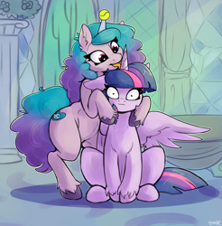 Size: 1830x1860 | Tagged: safe, artist:skoon, izzy moonbow, twilight sparkle, alicorn, pony, unicorn, g5, :i, ball, bipedal, colored sketch, duo, duo female, ear fluff, female, floppy ears, hoof fluff, horn, horn guard, horn impalement, horn licking, hornball, hornjob, hug, izzy impaling things, izzy's tennis ball, lewd, licking, mare, mlem, not sure if want, one ear down, open mouth, pubic mound, purple mane, purple skin, silly, smiling, spread wings, surprised, tennis ball, tongue out, twilight sparkle (alicorn), unshorn fetlocks, wide eyes, wing fluff, wingboner, wings
