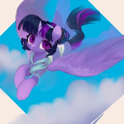 Size: 2048x2048 | Tagged: safe, artist:tingsan, twilight sparkle, alicorn, pony, g4, clothes, flying, high res, solo, twilight sparkle (alicorn)