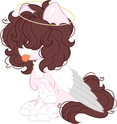 Size: 745x790 | Tagged: safe, artist:mourningfog, oc, oc only, pegasus, pony, chest fluff, halo, simple background, solo, transparent background