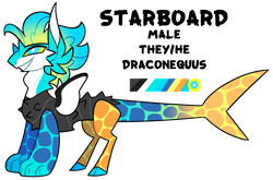 Size: 1280x844 | Tagged: safe, artist:renhorse, oc, oc only, oc:starboard, draconequus, male, simple background, solo, transparent background