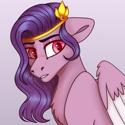 Size: 1920x1920 | Tagged: safe, artist:moonart, pipp petals, pegasus, pony, g5, adorapipp, bust, chest fluff, cute, floppy ears, portrait, red eyes, red-eyed pipp, solo