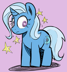 Size: 1173x1251 | Tagged: safe, artist:wallswallswalls, trixie, pony, unicorn, g4, cute, diatrixes, female, mare, pink background, simple background, solo, stars