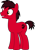 Size: 1024x1453 | Tagged: safe, artist:edy_january, oc, oc only, oc:john "red" mason, earth pony, pony, american, angry birds, canada, cutie mark, male, marines, ponified, red, red bird, solo, stallion, usmc