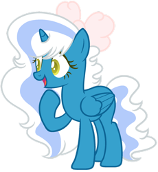 Size: 1280x1393 | Tagged: safe, artist:sugarsong14, oc, oc:fleurbelle, alicorn, pony, adorabelle, alicorn oc, bow, cute, female, hair bow, horn, mare, ocbetes, simple background, transparent background, wings, yellow eyes