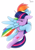 Size: 2480x3507 | Tagged: safe, artist:twidasher, rainbow dash, twilight sparkle, pegasus, pony, unicorn, g4, duo, eyes closed, female, high res, hug, lesbian, open mouth, ship:twidash, shipping, signature, simple background, unicorn twilight, white background