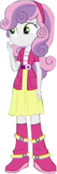 Size: 329x1000 | Tagged: safe, edit, edited screencap, screencap, sweetie belle, equestria girls, fomo, g4, my little pony equestria girls: better together, background removed, boots, clothes, cropped, female, not a vector, shoes, skirt, smiling, solo