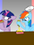 Size: 768x1024 | Tagged: safe, artist:crossovercartoons, rainbow dash, twilight sparkle, alicorn, pegasus, pony, g4, bottle, cute, dialogue, digital art, drawing, food, gradient background, hot dog, implied eating, ketchup, looking down, looking right, meat, mustard, open mouth, ponies eating meat, pouring, sauce, sausage, table, that pony sure does love mustard, tongue out, twilight sparkle (alicorn)