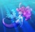 Size: 1521x1399 | Tagged: safe, artist:beyond_inside, pinkie pie, mermaid, monster girl, g4, armpits, arms in the air, bandeau, belly button, bikini, bikini top, clothes, hands in the air, humanized, mermaidized, midriff, open mouth, signature, smiling, solo, species swap, swimsuit, underwater, waving
