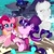 Size: 2048x2048 | Tagged: safe, artist:tingsan, applejack, pinkie pie, princess luna, snowfall frost, spirit of hearth's warming past, spirit of hearth's warming presents, spirit of hearth's warming yet to come, starlight glimmer, pony, unicorn, a hearth's warming tail, g4, cauldron, clothes, colored pupils, female, hat, high res, looking at you, mare, top hat