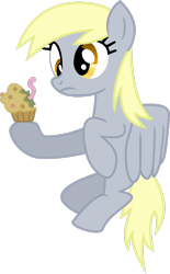 Size: 1931x3106 | Tagged: safe, artist:dash-o-salt, derpy hooves, pegasus, pony, worm, applebuck season, g4, confused, flying, food, muffin, newbie artist training grounds, simple background, solo, transparent background