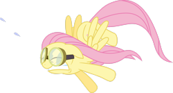 Size: 3347x1791 | Tagged: safe, artist:dash-o-salt, fluttershy, pony, g4, female, flying, goggles, grimace, gritted teeth, mare, newbie artist training grounds, simple background, solo, transparent background, vector, water drops