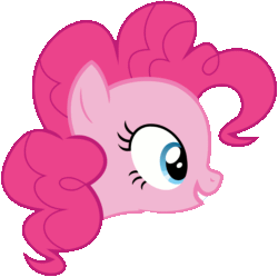 Size: 10498x10445 | Tagged: safe, artist:dash-o-salt, pinkie pie, earth pony, pony, g4, absurd resolution, animated, eye shimmer, gif, head shot, simple background, smiling, solo, transparent background