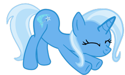 Size: 1111x669 | Tagged: safe, artist:gmaplay, trixie, pony, unicorn, g4, ass up, cat pose, face down ass up, female, flank, hip, mare, simple background, solo, stretching, the great and powerful ass, transparent background
