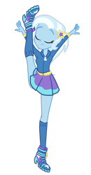 Size: 1048x2008 | Tagged: safe, artist:gmaplay, trixie, equestria girls, g4, flexible, holding leg, simple background, solo, splits, standing, standing on one leg, standing splits, transparent background