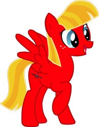 Size: 1024x1314 | Tagged: safe, artist:edy_january, oc, oc only, oc:jessica ruby, pegasus, pony, angry birds, angry birds seasons, cutie mark, gun, m4a1, mexican, mexico, ponified, red, rifle, ruby (angry birds), solo, weapon