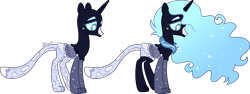 Size: 2746x1028 | Tagged: safe, artist:kurosawakuro, oc, oc only, draconequus, hybrid, base used, female, interspecies offspring, offspring, parent:discord, parent:princess luna, parents:lunacord, simple background, solo, transparent background