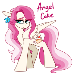 Size: 838x858 | Tagged: safe, artist:redxbacon, oc, oc only, oc:angel cake (redxbacon), pegasus, pony, crossdressing, eyelashes, femboy, girly, male, simple background, solo, stallion, white background