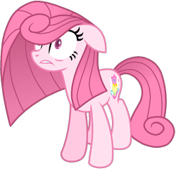 Size: 906x883 | Tagged: safe, artist:muhammad yunus, oc, oc only, oc:annisa trihapsari, earth pony, pony, base used, earth pony oc, female, gritted teeth, mare, not rarity, pink body, pink hair, simple background, solo, transparent background, vector, wide eyes