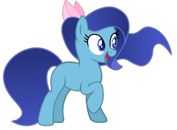 Size: 4100x3017 | Tagged: safe, artist:muhammad yunus, oc, oc only, oc:starnight, earth pony, pony, g4, base used, bow, earth pony oc, female, hair bow, mare, medibang paint, missing cutie mark, open mouth, simple background, solo, transparent background, vector