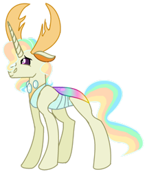 Size: 1280x1496 | Tagged: safe, artist:princess-kitsune-tsu, oc, oc only, changepony, hybrid, pony, male, offspring, parent:princess celestia, parent:thorax, parents:thoralestia, simple background, solo, transparent background