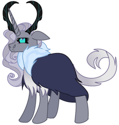 Size: 1280x1339 | Tagged: safe, artist:princess-kitsune-tsu, oc, oc only, hybrid, pony, female, offspring, parent:rarity, parent:storm king, simple background, solo, transparent background