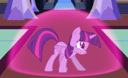 Size: 303x187 | Tagged: safe, artist:smhungary, edit, twilight sparkle, alicorn, pony, fighting is magic, g4, animated, castle, force field, game, gif, guarding, magic, magic aura, mugen, pixel art, protecting, shield, solo, sprite, twilight sparkle (alicorn), twilight's castle, video game