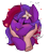 Size: 2226x2457 | Tagged: safe, alternate character, alternate version, artist:beardie, part of a set, oc, oc:violet rose ze vampony, alicorn, bat pony, bat pony alicorn, human, beardies scritching ponies, blushing, commission, cute, disembodied hand, eyes closed, hand, happy, heart, high res, horn, petting, tongue out, ych result