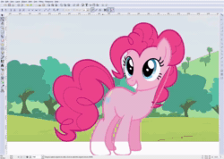 Size: 506x360 | Tagged: safe, artist:dash-o-salt, part of a set, pinkie pie, g4, absurd file size, animated, cutie mark, export, inkscape, part of a series, sound, touch up, tutorial, vector, webm