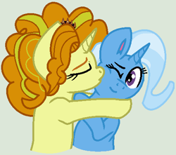 Size: 478x422 | Tagged: safe, artist:jadeharmony, adagio dazzle, trixie, g4, female, lesbian, ship:triagio, shipping