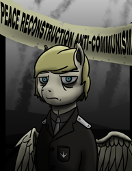 Size: 2550x3300 | Tagged: safe, artist:tofuslied-, oc, oc only, pegasus, pony, equestria at war mod, high res, solo