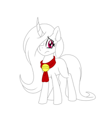 Size: 1280x1556 | Tagged: safe, artist:ladylullabystar, oc, oc only, oc:mai, pony, unicorn, clothes, female, mare, scarf, simple background, solo, transparent background