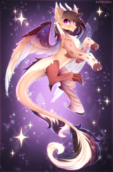 Size: 2100x3200 | Tagged: safe, artist:koveliana, oc, oc only, oc:buttercream scotch, draconequus, draconequus oc, high res