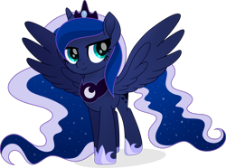 Size: 5933x4404 | Tagged: safe, artist:inaactive, princess luna, alicorn, pony, g4, absurd resolution, female, mare, movie accurate, simple background, solo, transparent background, vector