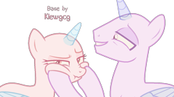 Size: 1237x692 | Tagged: safe, artist:klewgcg, oc, oc only, alicorn, pony, alicorn oc, bald, base, bust, cheek squish, duo, eyelashes, female, grin, horn, male, mare, simple background, smiling, squishy cheeks, stallion, transparent background, unamused, wings