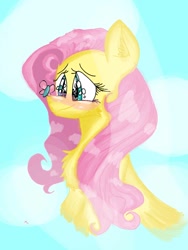 Size: 780x1040 | Tagged: safe, artist:cocolove2176, fluttershy, butterfly, pegasus, pony, g4, blushing, bust, chest fluff, cute, daaaaaaaaaaaw, eyelashes, female, mare, shyabetes, smiling