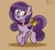 Size: 930x859 | Tagged: safe, artist:redpalette, oc, oc:lunar harmony, earth pony, pony, bow, collar, cute, earth pony oc, female, mare, purple, smiling, trotting