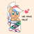 Size: 1024x1024 | Tagged: safe, artist:foxy1219, oc, oc only, oc:ember, oc:ember (hwcon), earth pony, pony, hearth's warming con, blush sticker, blushing, cute, dutch, female, friesland, frisian flag, mare, mascot, milk, netherlands, ocbetes, orange background, simple background, solo