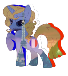 Size: 800x888 | Tagged: safe, artist:starshinethealicorn, pony, france, hetalia, nation ponies, ponified, solo