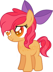 Size: 836x1139 | Tagged: safe, artist:otakuchicky1, oc, oc only, oc:sweet tango, earth pony, pony, cute, female, filly, ocbetes, offspring, parent:apple bloom, parent:tender taps, parents:tenderbloom, simple background, solo, transparent background, watermark