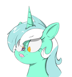 Size: 1796x1944 | Tagged: safe, artist:mogg, bon bon, lyra heartstrings, sweetie drops, earth pony, pony, unicorn, g4, :p, cute, digital art, female, giant pony, lyrabetes, macro, mare, micro, simple background, size difference, tongue out