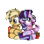 Size: 500x500 | Tagged: safe, artist:sugar morning, part of a set, starlight glimmer, oc, oc:sunlight bolt, pegasus, pony, unicorn, g4, animated, can, chibi, commission, cute, drinking, eating, female, food, frame by frame, french fries, gif, glimmerbetes, hoof hold, male, mare, nom, shipping, simple background, sitting, stallion, sugar morning's snacc and drincc, this will end in weight gain, transparent background, ych result