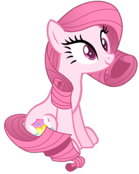 Size: 1546x1942 | Tagged: safe, artist:muhammad yunus, oc, oc only, oc:annisa trihapsari, earth pony, pony, g4, base used, earth pony oc, female, mare, not rarity, pink body, pink hair, simple background, smiling, solo, transparent background, vector