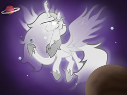 Size: 1280x960 | Tagged: safe, artist:mr100dragon100, alicorn, pony, equus, planet, ponified, saturn, space, stars, sun