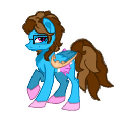 Size: 672x650 | Tagged: safe, artist:soarindash8, oc, oc only, oc:little miss, pegasus, pony, long tail, looking back, pegasus oc, solo