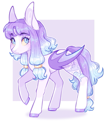 Size: 635x716 | Tagged: safe, artist:sararini, oc, oc only, bat pony, pony, adoptable, bat pony oc, solo