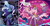 Size: 1724x892 | Tagged: safe, idw, official comic, nightmare rarity, pinkie pie, alicorn, pony, unicorn, friendship is magic #57, friendship is magic #6, g4, my little pony: friendship is magic (idw), alicornified, comic, comparison, lightning, nightmare rarity (arc), pinkiecorn, princess of chaos, race swap, xk-class end-of-the-world scenario