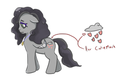 Size: 1772x1181 | Tagged: safe, artist:shacy's pagelings, oc, oc only, oc:dim gray, pegasus, pony, emotional, facing away, jewelry, necklace, sad pony, simple background, solo, transparent background