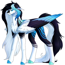 Size: 3412x3409 | Tagged: safe, artist:amcirken, oc, oc only, oc:koda, pegasus, pony, chest fluff, colored wings, high res, male, multicolored wings, simple background, solo, stallion, transparent background, wings