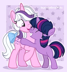 Size: 571x611 | Tagged: safe, artist:miatdm, artist:pigeorgien, twilight, twilight sparkle, pony, unicorn, g1, g4, base used, bow, cute, cuteness overload, female, filly, filly twilight sparkle, g1 to g4, generation leap, hug, lowres, mare, self ponidox, smiling, tail bow, twiabetes, younger